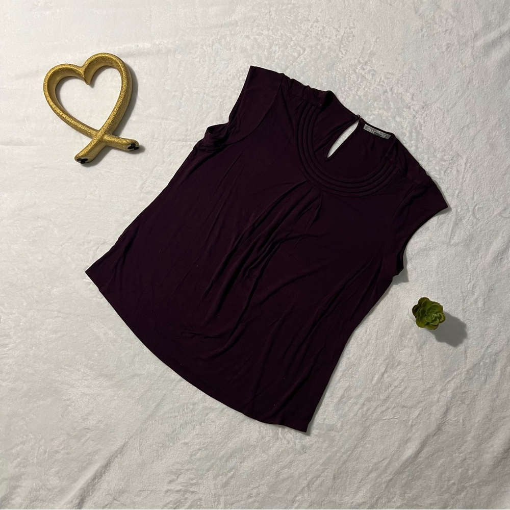Daniel Rainn Deep Purple Sleeveless Blouse